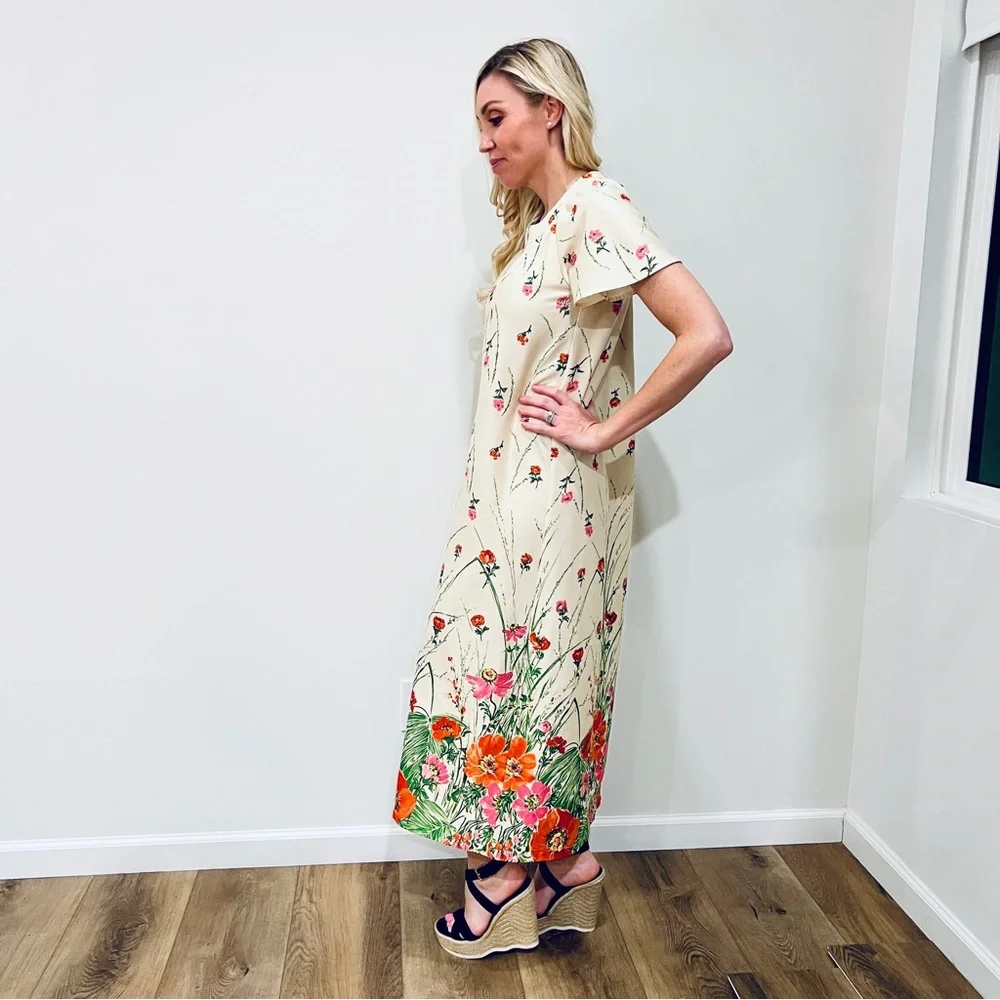 VTG Floral Housecoat Zip-up Dress - Picture 12 of 16